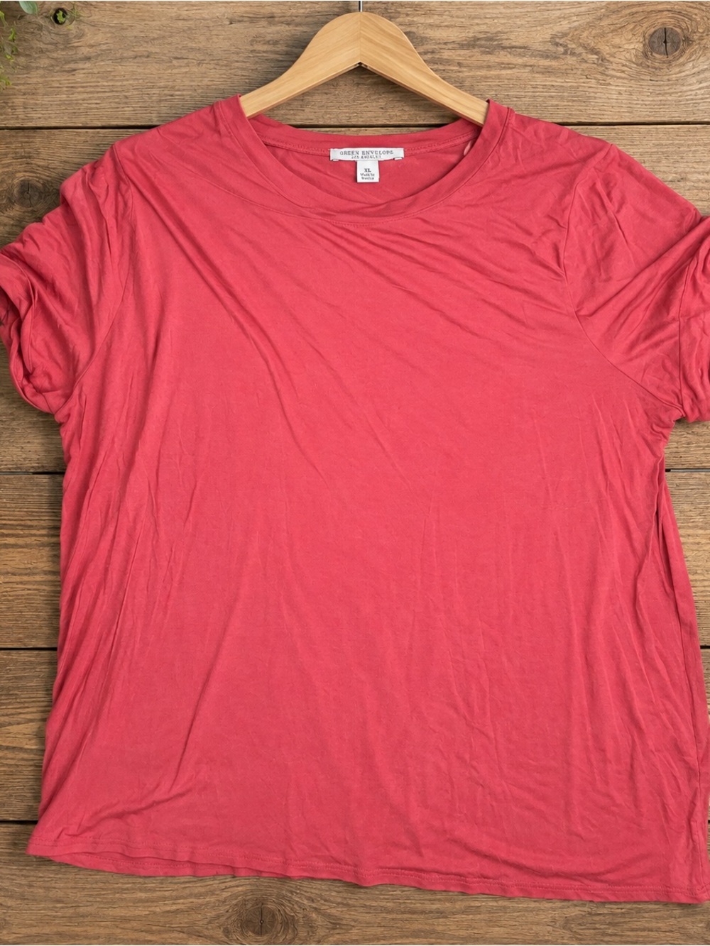 Coral Crewneck Short-Sleeve Top